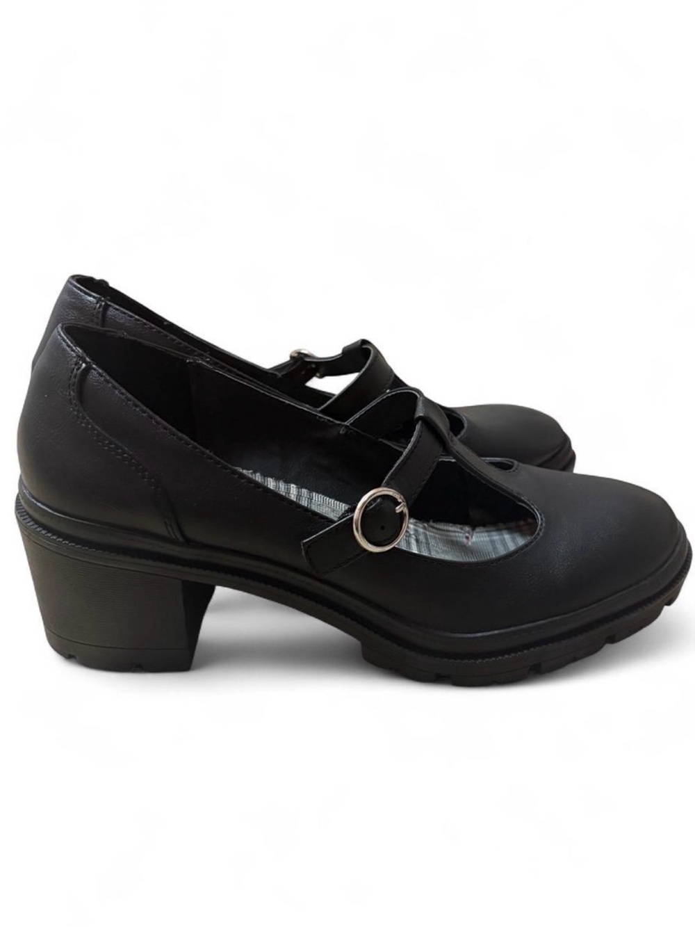 Black Mary Jane Block Heel Pumps POP Y2K Grunge 9.5/10W